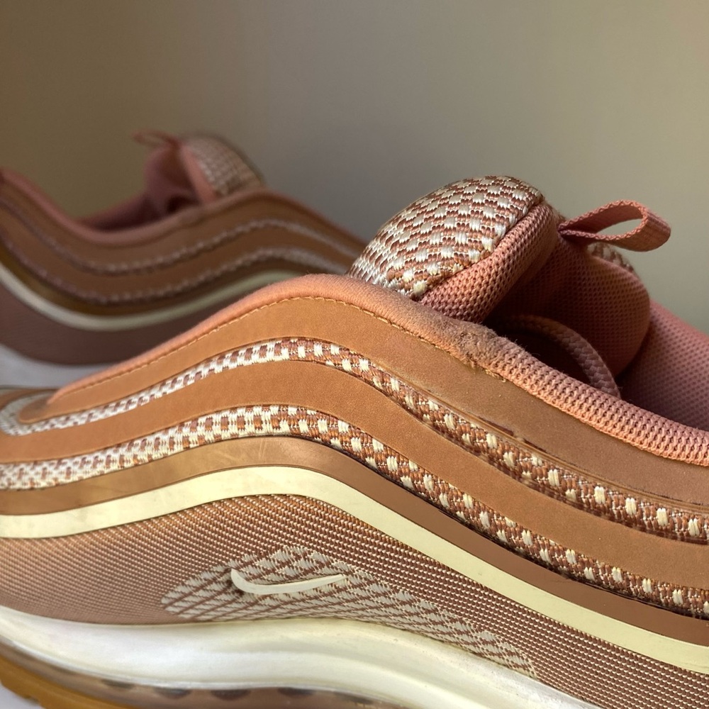 Nike Women's Air Max 97 Slip-On Sneakers Pink Tan White - Picture 11 of 14